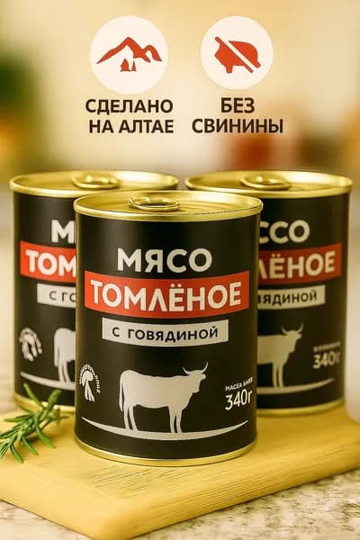 Тушенка мясо томленое с говядиной 3 шт*340 г