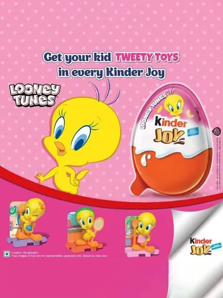 Шоколадное яйцо Киндер Джой Tweety1 шт