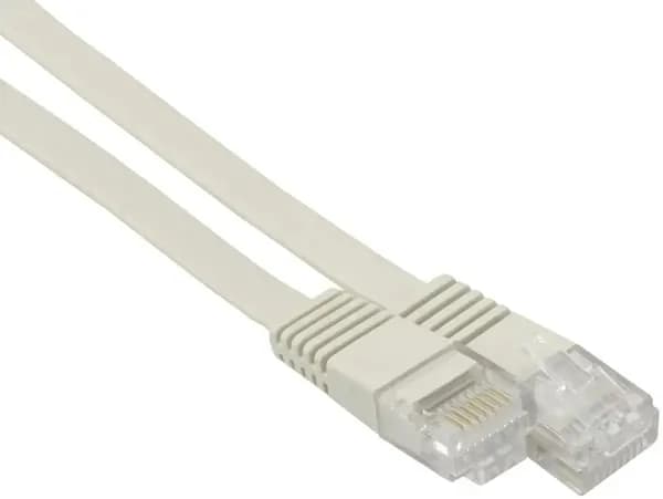 Патч-корд 0,5 метра Buro Flat, 10Гбит/с, UTP, 4 пары, cat.5E, серый, RJ-45 (m) (BU-5E-FLAT-0.5M-G)