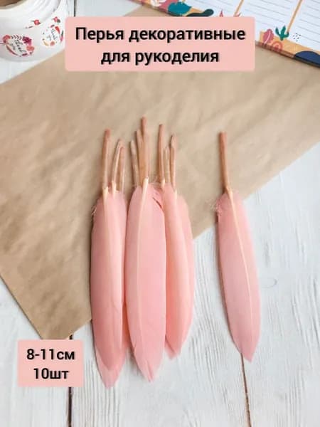 Перья утки декоративные для рукоделия и творчества 10шт