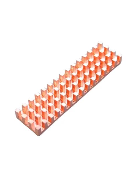Радиатор Медный 40х10мм/Медный радиатор 40x10x2mm / охлаждение VRM 1шт