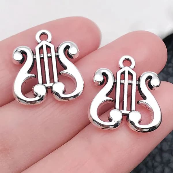 Ретро-подвеска с музыкальным символом музыкального инструмента 10pcs