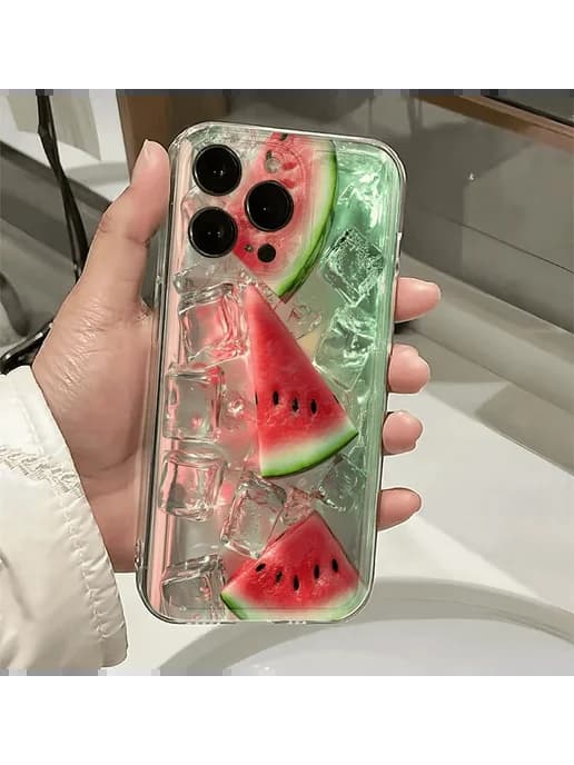 Чехол для iPhone 17 ProMax "Холодный Арбуз", прозрачный