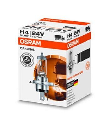 Лампа 24V H4 75, 70W P43t галогеновая 3 контакта (Osram)