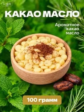 Какао-масло Рафинированное 100г. 1шт.
