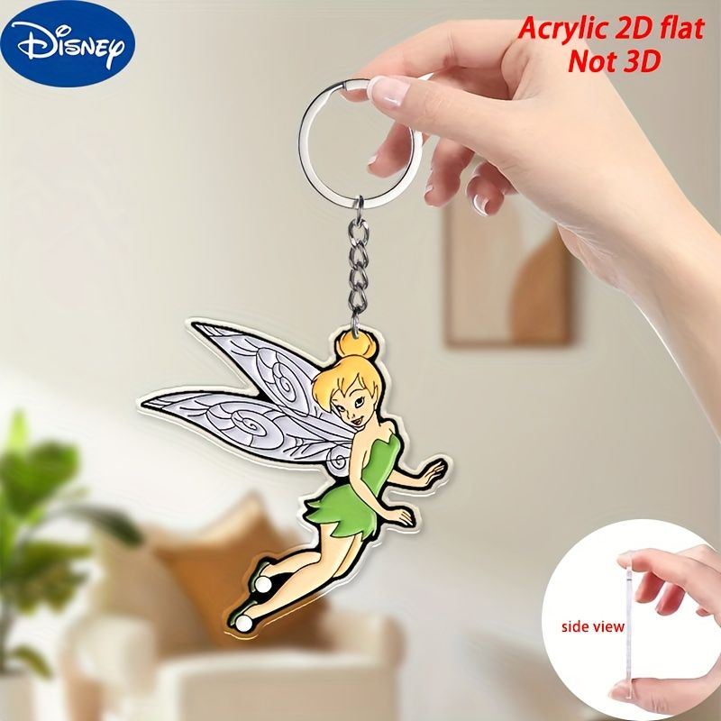 2D самолет, 1 брелок Disney Tinkerbell, подарок на день рождения/Рождество, подходит для девочек, женщин, фанатов Disney