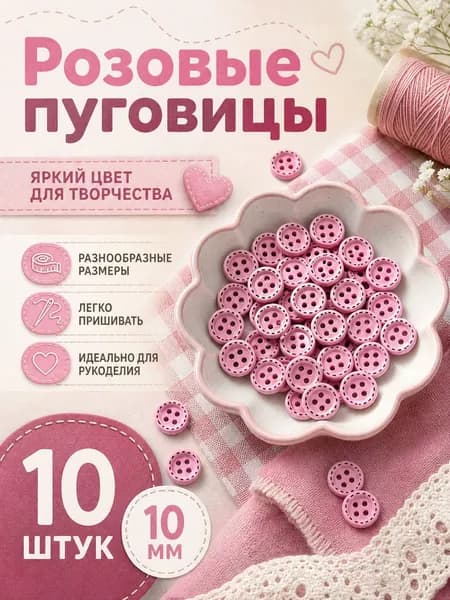 Пуговица деревянная 10 мм