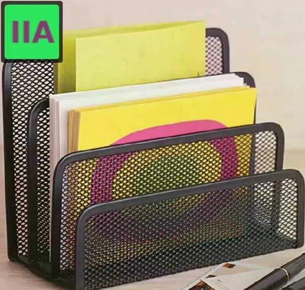 Металлическая подставка для книг и канцелярии, черная