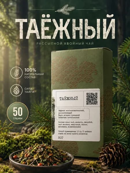Листовой чай таежный , 50 г
