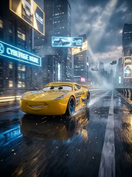 Металлическая машинка McQueen из мультфильма "Тачки" модель - Cruz Ramirez