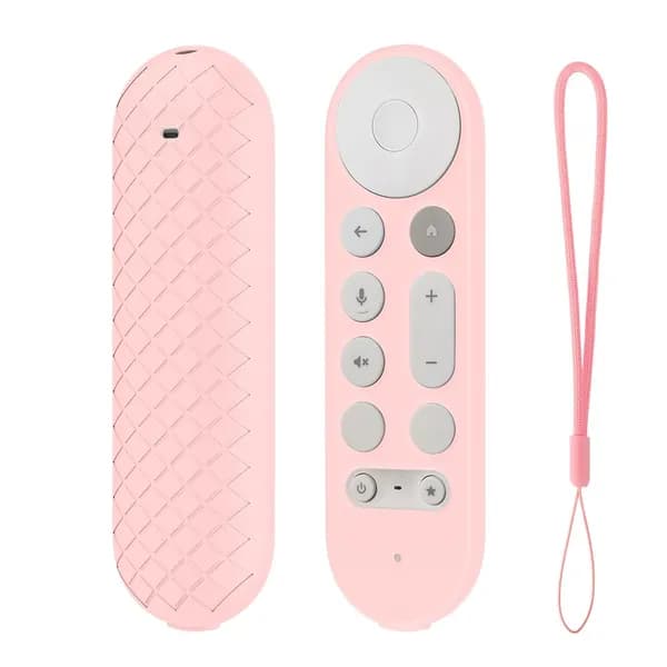 Силиконовый чехол для пульта Google TV Streamer 4K, розовый, противоскользящий