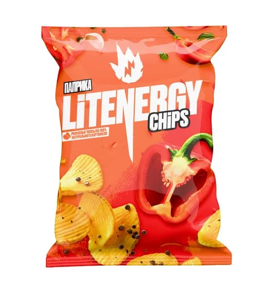 Чипсы картофельные Lit Energy со вкусом паприки, 120 г