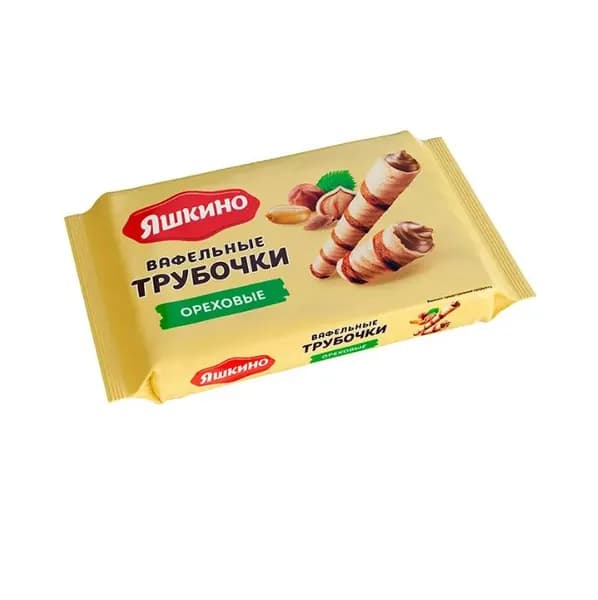 Яшкино Вафельные трубочки, Ореховые, 190 гр. /
