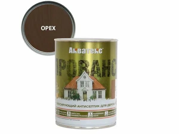 Пропитка-антисептик АКВАТЕКС Прованс лессирующий, для дерева, орех (0,75л)