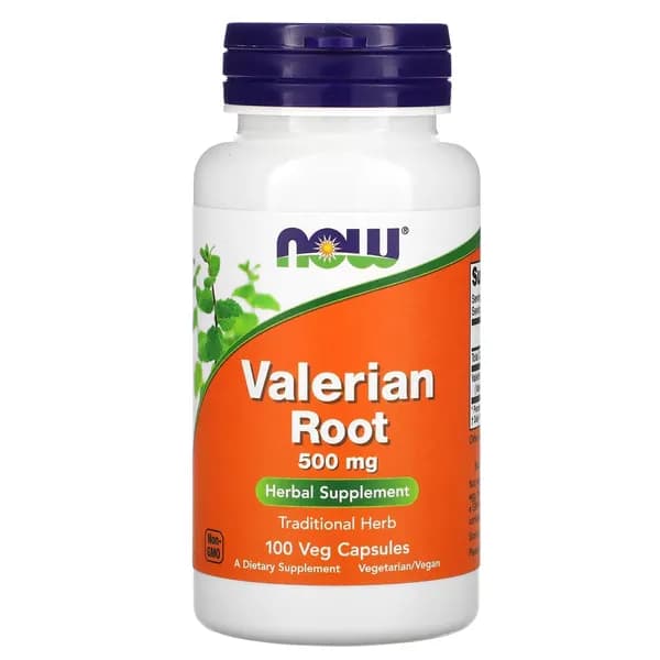 Валериана в таблетках NOW Valerian Root 500 мг 100 растительных капсул
