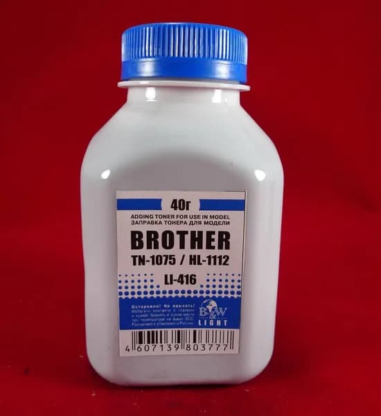 Тонер Brother TN 1075/1070/1060/1050/1040, HL-1112/1110/1111/1118, 40 гр (LI-416)