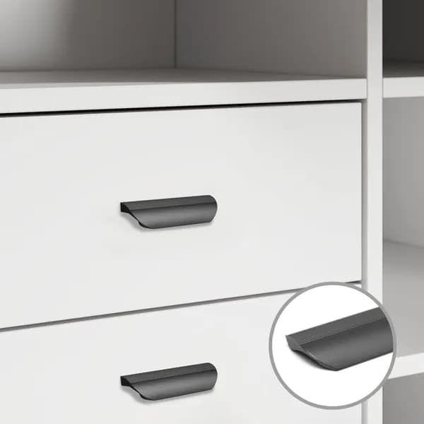 Ручка-скоба CAPPIO RSC030, м/о 64 мм, цвет черный, 2 шт