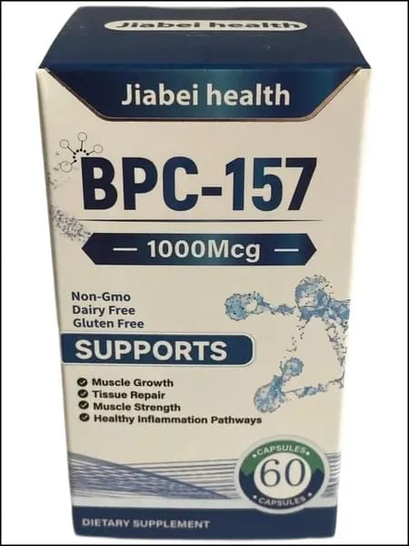 Бестселлер BPC157 Jiabei Health: 60 капсул для восстановления желудка, суставов, связок и регенерации тканей