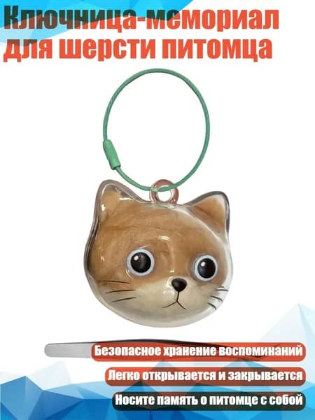 Ключница-мемориал для шерсти питомца, - Белое глазное яблоко