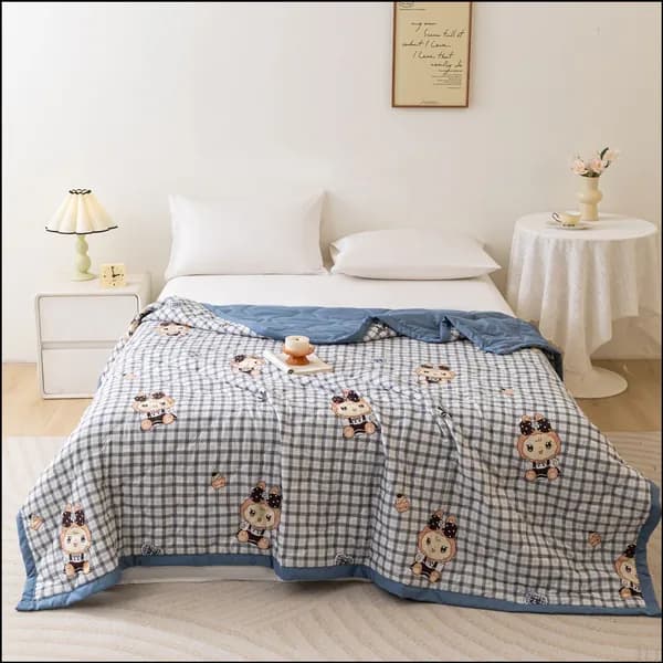 MUJI Одеяло Евро 200x230 см, Всесезонное, с наполнителем Ватин, комплект из 1 шт