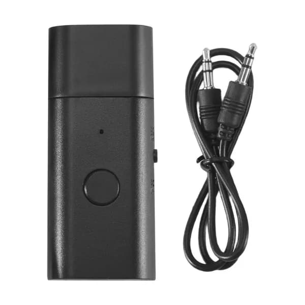Bluetooth 5.3 передатчик-приемник, беспроводной USB-адаптер с разъемом AUX 3,5 мм, встроенный микрофон, потоковая передача музыки, громкая связь.