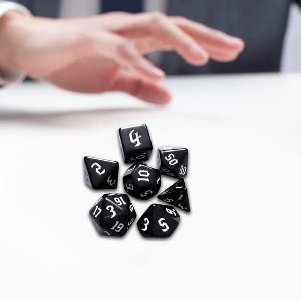Набор из 7 кубиков для настольных ролевых игр: d20, d12, d10 2, d8, d6, d4