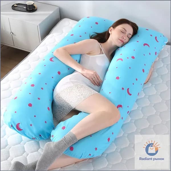 Подушка для беременных и кормящих IR3QB2KA3VM7SW3HT6-8JRUM3PTHP 70x130 см, Средняя жесткость