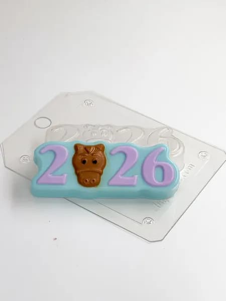 2026 с Лошадкой форма пластиковая для мыла и шоколада