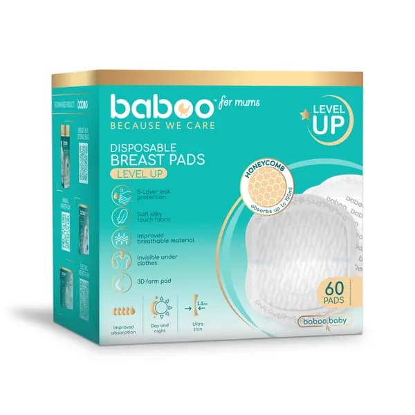 Вкладыши для груди одноразовые PREMIUM 60 шт. BABOO