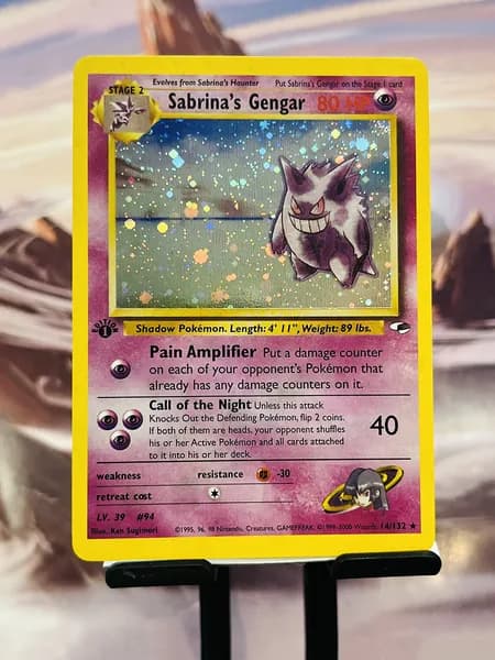 Портативные карты PKM X Настройка и прокси высококачественной Sabrina s Gengar Gym Heroes (G1) #14