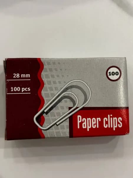 Скрепки Paper Clips 28мм, 100шт,
