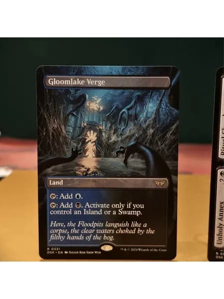 Набор Magic: The Gathering 4 уникальные карты: Gloomlake Verge R0331, Floodfarm Verge и другие Коллекционная стратегия с защитным чехлом