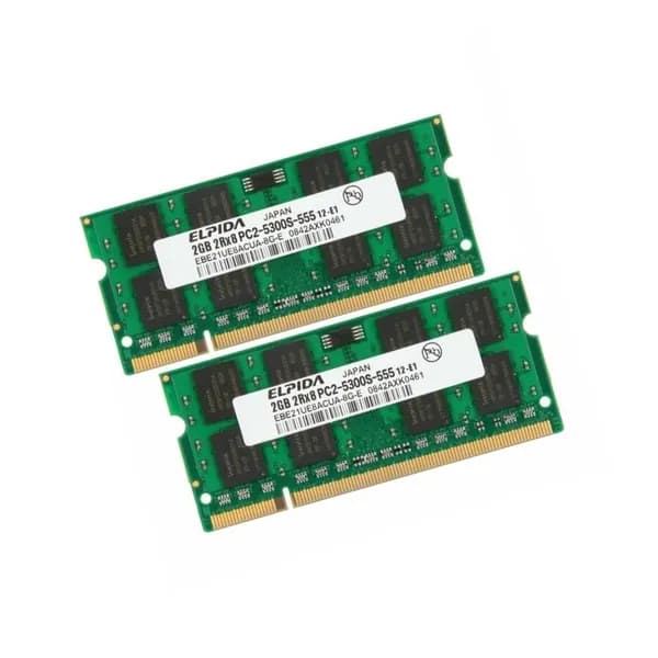 Elpida Оперативная память DDR2, 667 МГц, 2 x 2 ГБ (Elpida EBE21UE8ACUA-8G-E (Kit 2x2Gb))