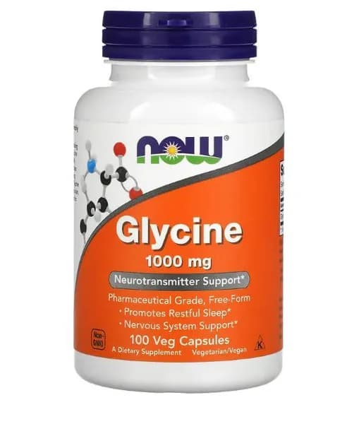 Now Глицин 1000 мг 100 капс. (NOW Glicyne 1000 mg, 100 caps)