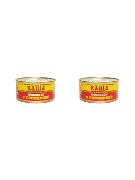 Йошкар-Олинский мясокомбинат Каша перловая с говядиной, 325 г, 2 шт
