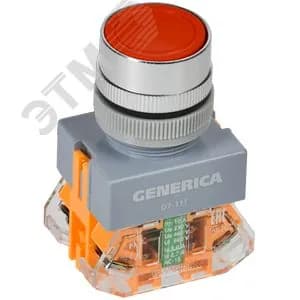 Кнопка D7-11T d 22мм 1з+1р с фикс. кр. GENERICA