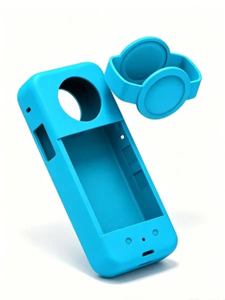 Защитный силиконовый чехол для Insta360 One X3 с крышкой объектива - черный, красный, синий