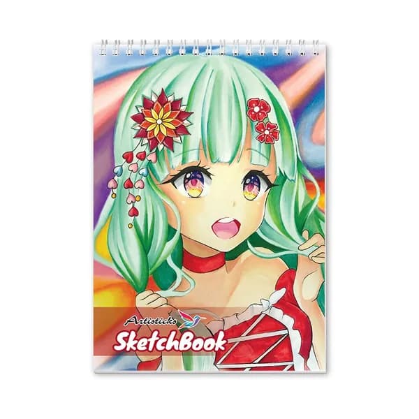 Скетчбук ARTISTICKS Magic формат А5, 148х210 мм, 160 г/м2, 40 листов, твёрдая подложка, гребень