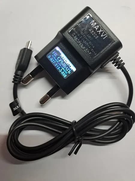 Мобильный телефон -Зарядное устройство MAXVI A5008 (ORIG) длинна штекера - 6,5мм, Micro USB, шоколадный