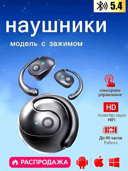 Наушники беспроводные для телефона спортивные с микрофоном для андроид, айфон/Блютуз гарнитура