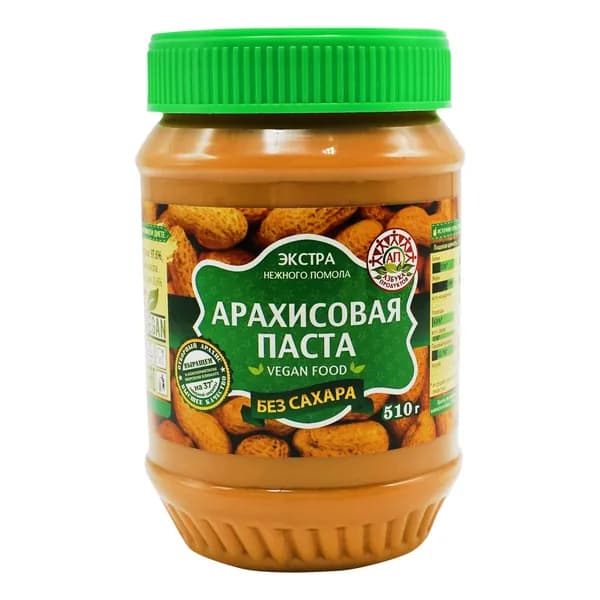Паста Азбука Продуктов арахисовая без сахара 510 г