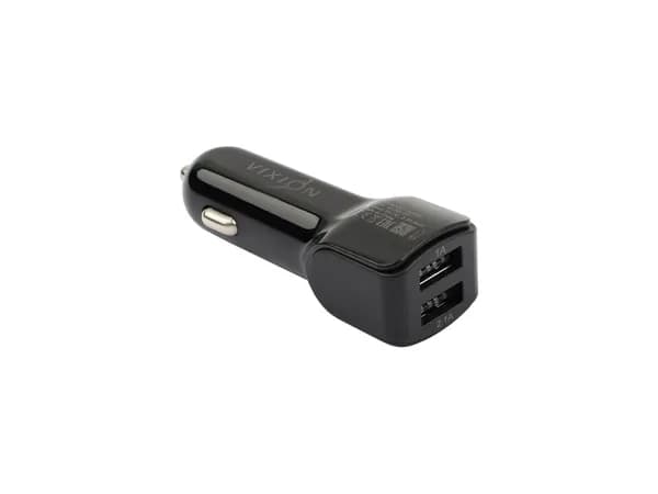 Автомобильное зарядное устройство VIXION U22 (2-USB/2.1A) длинный блок (черный)