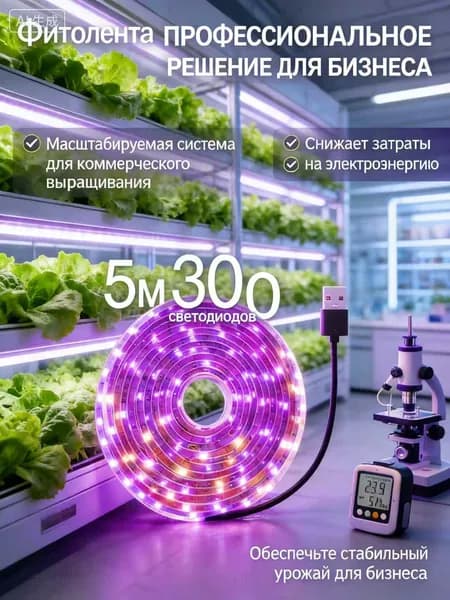 Светодиодная лента 18 Вт, IP65, Пурпурный, 1 шт