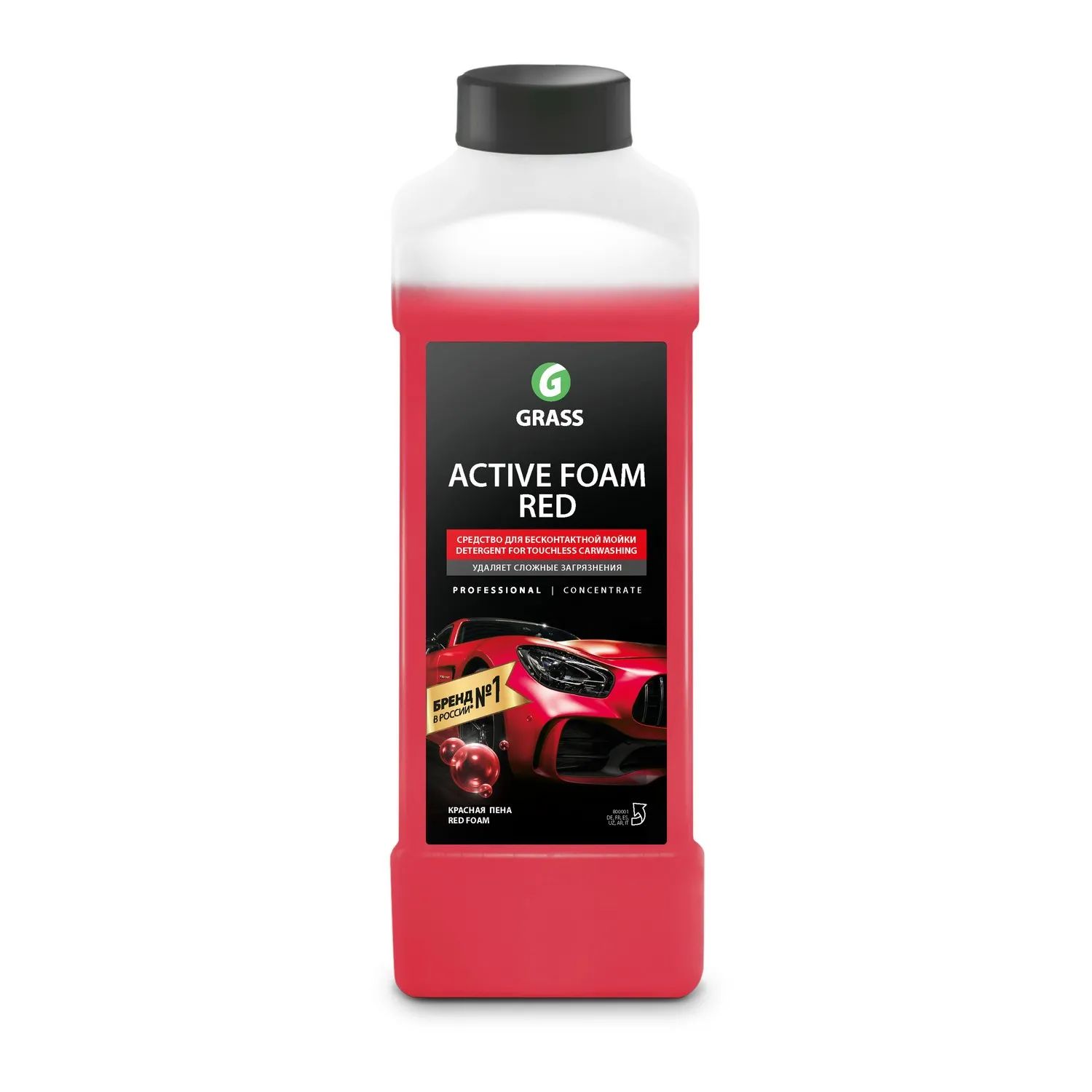 Автошампунь Active Foam Red для бесконтактной мойки 1л Grass