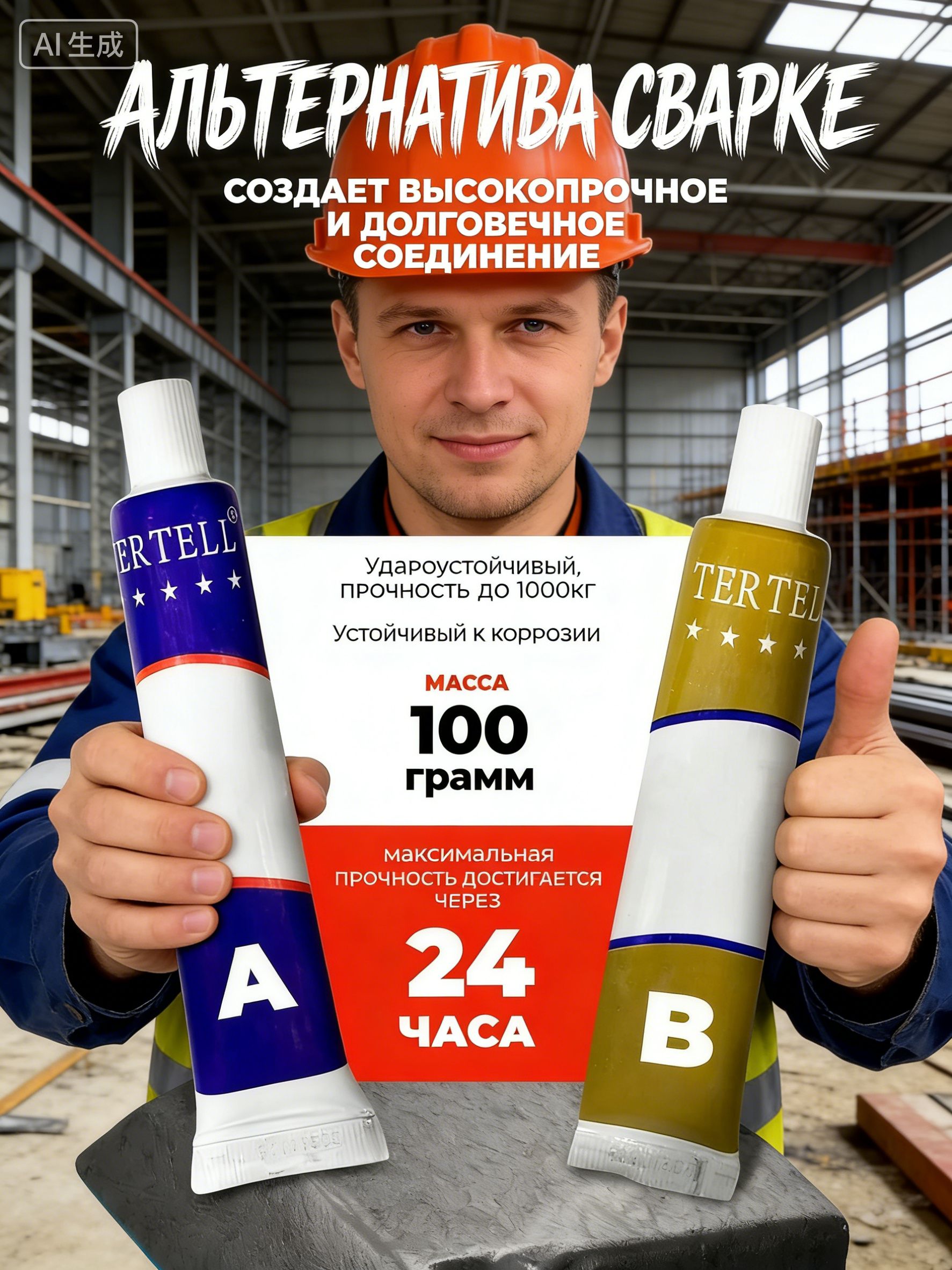 Mistiv7 Клей строительный 100 мл, 2 шт.