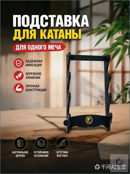 Подставка декоративная под сувенирное оружие, 1 шт.
