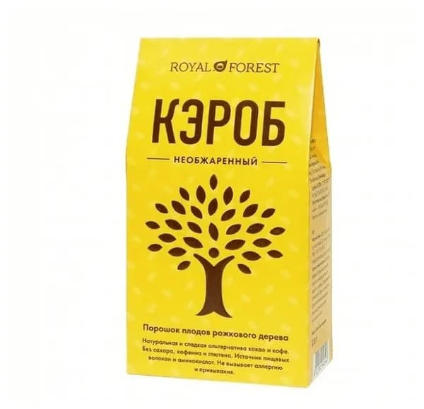 Кэроб необжаренный Royal Forest 100г