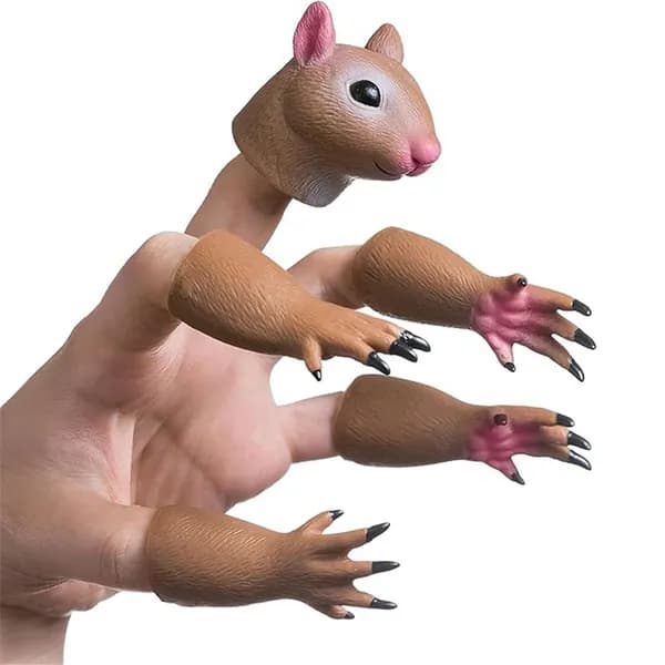 E Squirrel Finger Puppet Set, Театральный реквизит для шоу животных