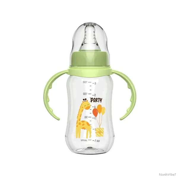 Бутылочка для кормления с ручками 140/180/240мл, антиколиковая, для новорожденных и грудничков
