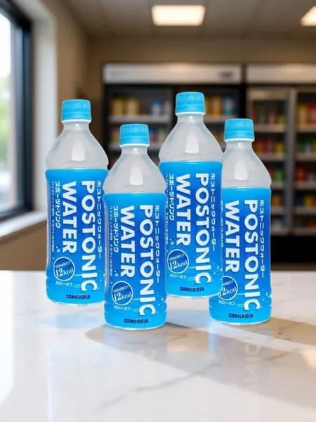 SANGARIA Напиток спортивный без газа Postonic water (Постоник) низкокалорийный пэт 500 мл*4шт Япония